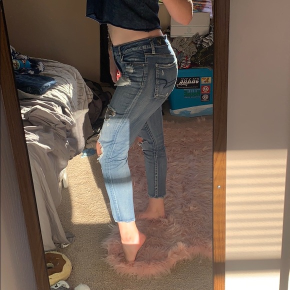 Adorable Distressed Boho Jeans - Picture 2 of 4